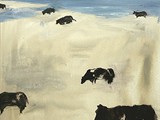 Cows' Beach, 2010, Acryl auf Leinwand, 100 x 80