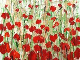 Red Field of Popies, 2018, Acryl auf Leinwand, 280 x 230 cm