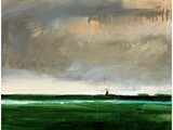 Green Sea, 2017, Aquarell-Collage, 18 x 26 cm
