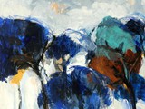Blue Pines, 2017, Acryl auf Leinwand, 150 x 180 cm