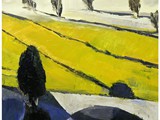 Landscape White-Yellow-Blue, 2017, Acryl auf Leinwand, 100 x 80 cm