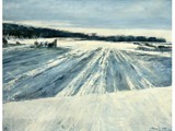 Snowfield Haunstetten, 2018, Acryl auf Karton,  80 x 100 cm