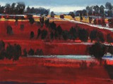 Red Field Haunstetten, 2018, Acryl auf Karton, 100 x 80 cm