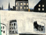Five Homes, 2018, Acryl auf Leinwand, 180 x 145 cm