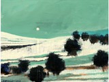 Late Snow, 2018, Acryl auf Leinwand, 75 x 57 cm
