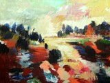 Very Colorful Landscape, 2018, Acryl auf Leinwand, 230 x 280 cm