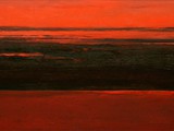 Landscape, red, 2011, Acryl auf  Leinwand, 100 x 240 cm