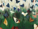Blossoms to Butterflies, 2019, Acryl auf Leinwand, 120 x 100 cm