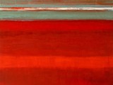 Red Field-Cold Horizon, 2019, Acryl auf Leinwand, 140 x 100 cm
