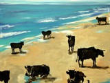 Happy Cows, 2019, Acryl auf Leinwand, 80 x 100 cm