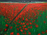 Per's Way (Field of Poppies), 2019,  Acryl auf Leinwand, 160 x 140 cm