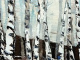 Little Birches, 2020, Acryl auf  Leinwand, 50 x 70 cm