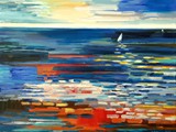 Ocean of Paint, 2020, Acryl auf  Leinwand, 80 x 100 cm
