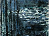 Forest Pond with Waterlillies, 2020, Acryl auf Leinwand, 100 x 120 cm