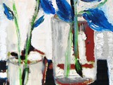 Blaues Wunder, 2020, Acryl auf  Leinwand, 70 x 50 cm