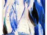 Bloo Mood, 2021, Acryl auf Papier,  40 x 30 cm