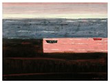 Beach after Sunset, 2022, Acryl auf Karton, 81 x 108 cm