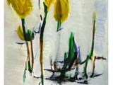 Tulips for Jürgen, 2022, Mischtechnik auf Papier, 40 x 30 cm