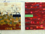 Square City 1 und 2, 2022, Acryl auf Leinwand, je 80 x 100 cm