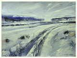 Snowfield Haunstetten, 2022, Acryl auf Karton, 81 x 108 cm
