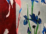 Blue Touch, 2024, Acryl auf Leinwand, 100 x 100 cm
