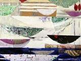 Bowls Bowls Bowls, 2024, Acryl und Collage auf Karton, 78 x 87 cm