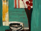 Interior Turquoise, 2024, Acryl auf Leinwand, 120 x 80 cm