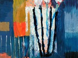 Little Blue Arrangement, 2024, Acryl auf Leinwand, 40 x 40 cm