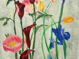 Some Flowers, 2024, Acryl auf Leinwand, 120 x 100 cm