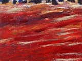 Warm Field - Cool Horizon, Haunstetten, 2024, Acryl auf Leinwand, 200 x 150 cm