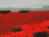 Red Field, 2014, Acryl auf Leinwand, 30 x 60 cm