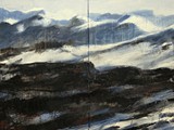Ganz oben, 2015, Acryl auf Leinwand, 80 x 200 cm