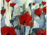 June-Poppies, Acryl auf Leinwand, 40 x 40 cm